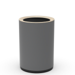 Double-layer round trash can
